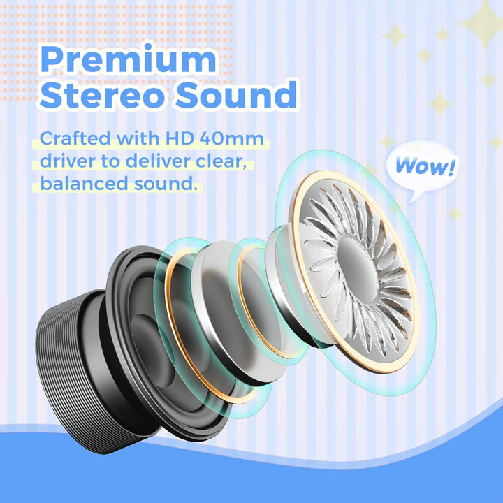 Kids Headphones, Ear Headphones for Kids, Wired Headphones with Safe Volume Limiter 85dB, Kids Headphones with Cord 3.5mm Jack Wired for Children/School