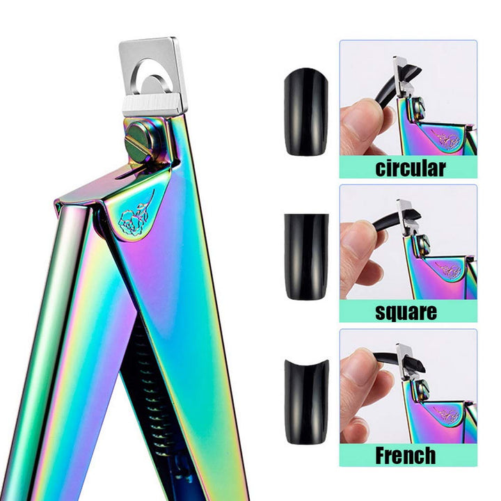 Younmi Professional Acrylic Nail Tips Clippers, Nail Tip Cutter Trimmer Nail Tools with Cuticle Pusher Scaper Peeler for Acrylic Nails Manicure Pedicure Sharp Rustproof Nail Art Tool Home DIY Use