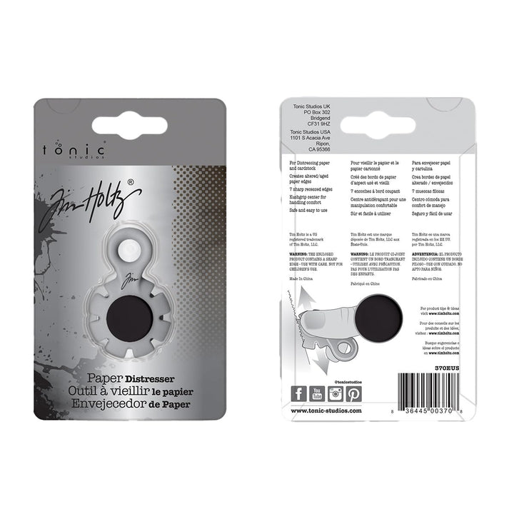 Tim Holtz Paper Distressing Tool - Scrapbook Supplies for Cardstock and Creating Rough Torn Edges - Distresser with 7 Recessed Blades