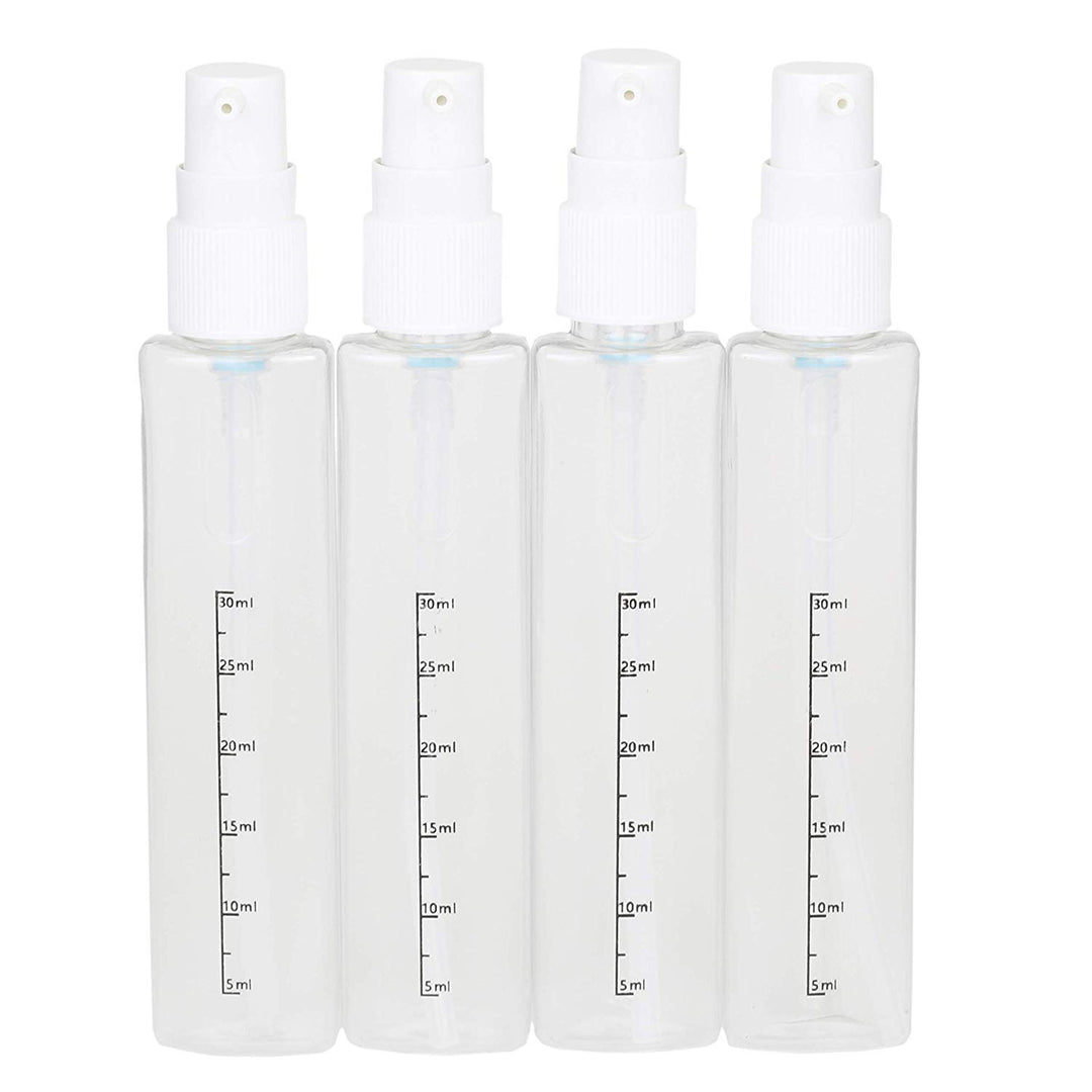 4-in-1 Travel Bottle Dispenser, TSA Approved, Includes Four Empty Reusable 1.4 oz. (40 mL) Cosmetic Toiletry Containers for Sanitizer, Soap, Lotions, Skincare, Makeup Products (Black)