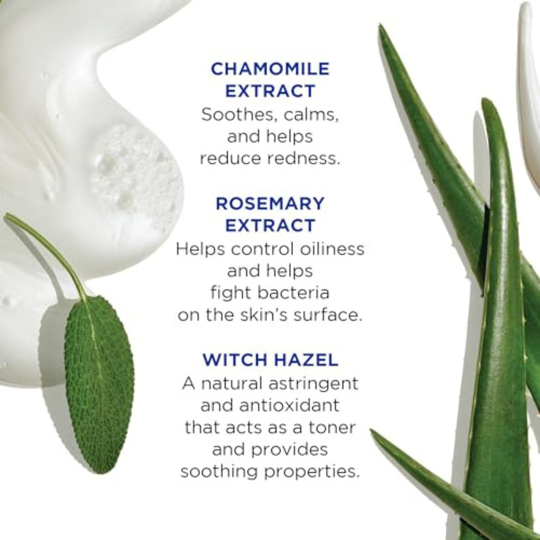 - Pure Clean Daily Facial Cleanser, 16 fl oz – 2-in-1 Facial Cleanser and Toner, Removes Dirt and Oil, PureScience Formula, Certified Organic Ingredients, Aloe and Sage Leaf