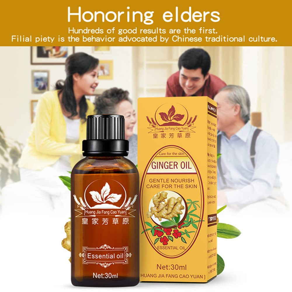 2 PACK New Plant Drainage Ginger Essential Oils 100% PURE Natural Oil Antiperspirant Body Care 30ML