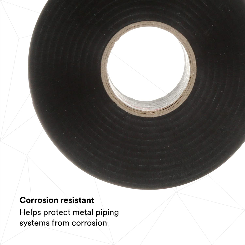 80014000469 Scotchrap Vinyl Corrosion Protection Tape 50, Unprinted, roll, 1 in x 100 ft Black- Carton, Foot