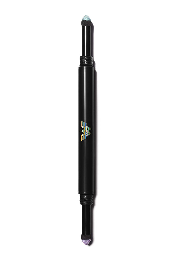Revlon x WW84 Wonder Woman Transforming Eye Powders, Dual-ended Eyeshadow Stick with Holographic Shimmer, 001 Turquoise/Purple, 0.028 oz