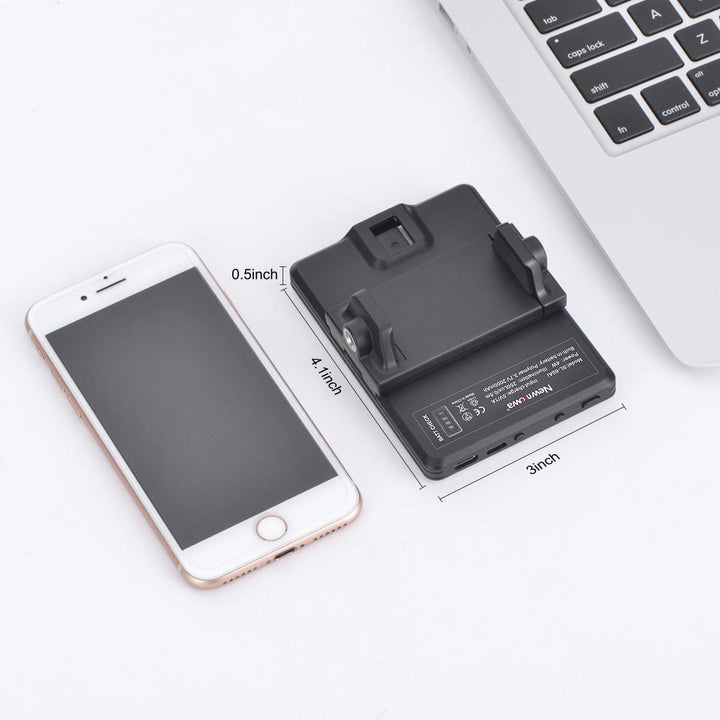 60 LED High Power Rechargeable Clip Fill Video Conference Light with Front & Back Clip, Adjusted 3 Light Modes for Phone, iPhone, Android, iPad, Laptop, for Makeup, TikTok, Selfie, Vlog