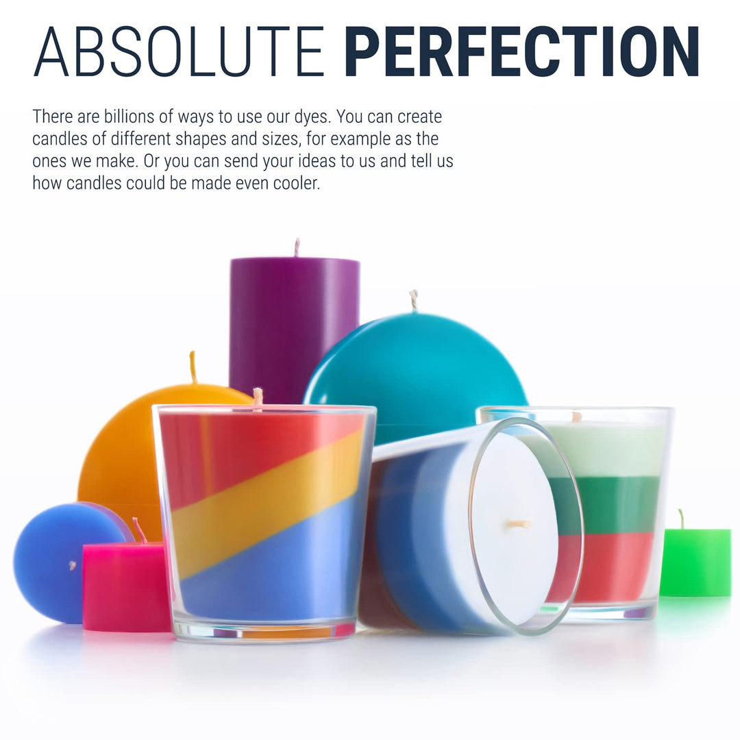 Candle Dyes for Soy Candle Making - Wax olor Dye Color Chips for Soy Wax - 16 Popular Colors Wax Dye Flakes