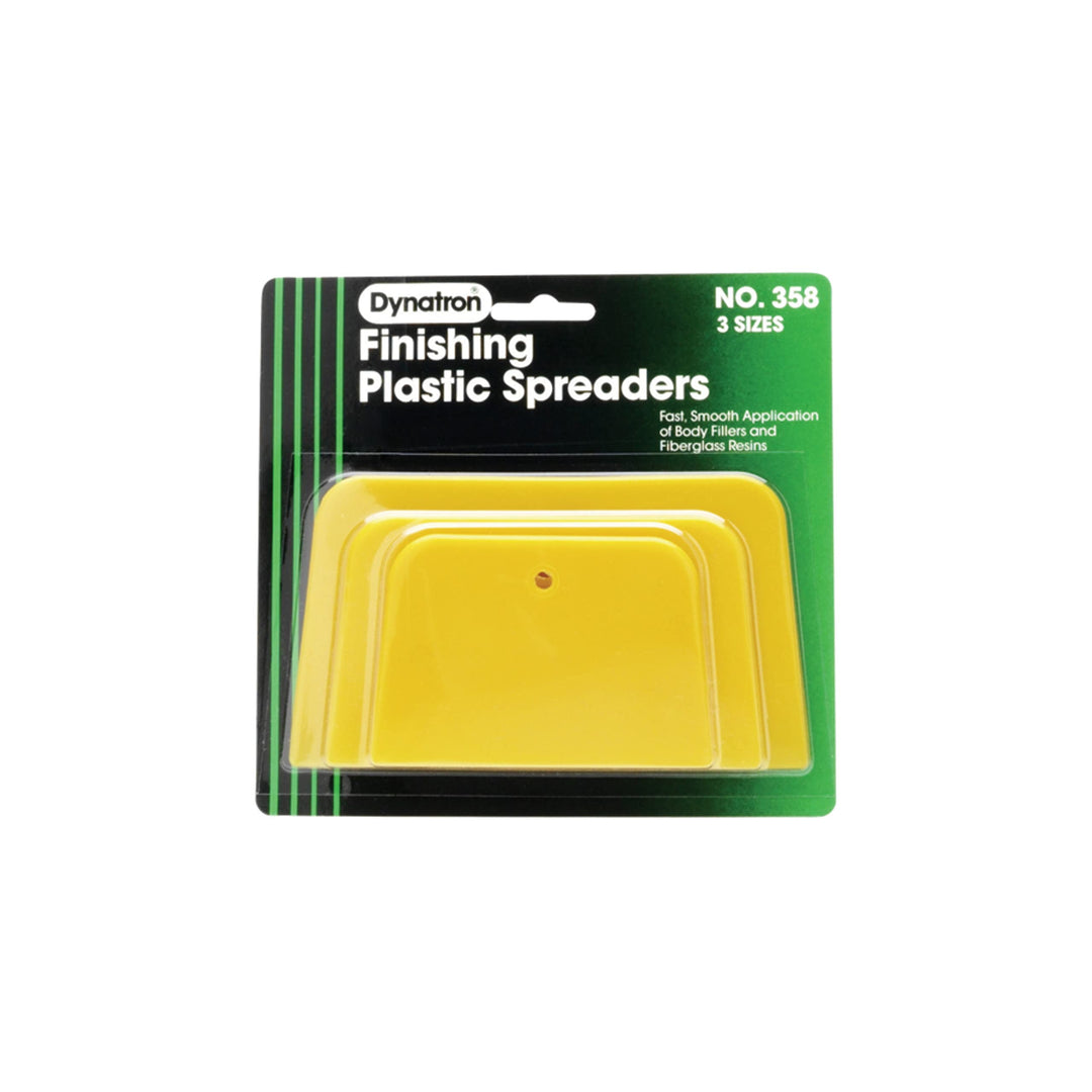 Dynatron, 358, 1 Pack of 3 Spreaders, 4”, 5” and 6”, Used for Spreading of Fillers, Caulks, Glazes and Putties