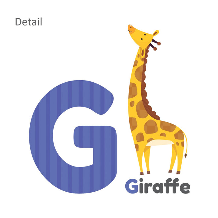 DS-8014 Colourful Animal Alphabet ABC Kids Wall Stickers Wall Decals Peel and Stick Removable Wall Stickers for Kids Nursery Bedroom Living Room (Small) décor
