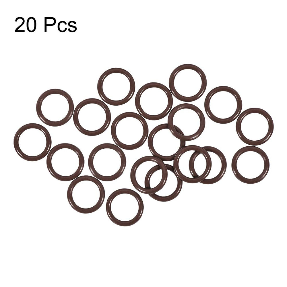 Fluorine Rubber O-Rings 17mm OD 12mm ID 2.5mm Width, Metric FKM Sealing Gasket, Pack of 20