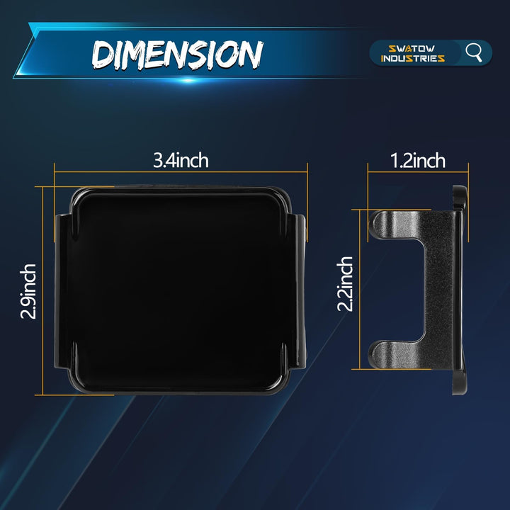 3 Inch Pod Light Covers, 3 Black LED Light Covers Square LED Light Pods Covers 3x3 Cube Light Covers Ditch Lights Protective Polycarbonate Light Bar Lens Covers