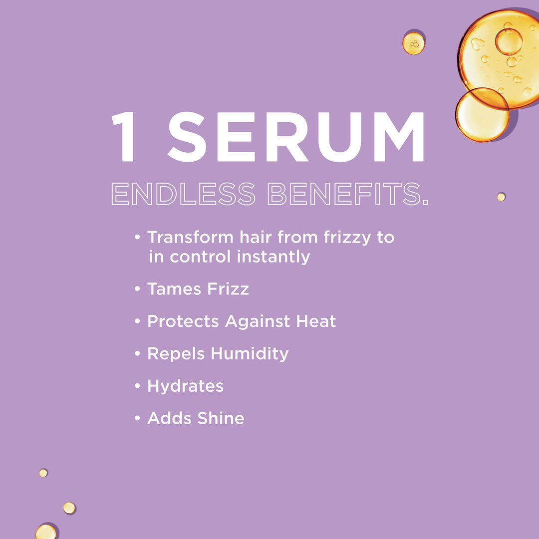 Frizz Ease Extra Strength Hair Serum, Nourishing Hair Oil for Frizz Control, Heat Protectant with Argan & Coconut Oils, 1.69 fl oz
