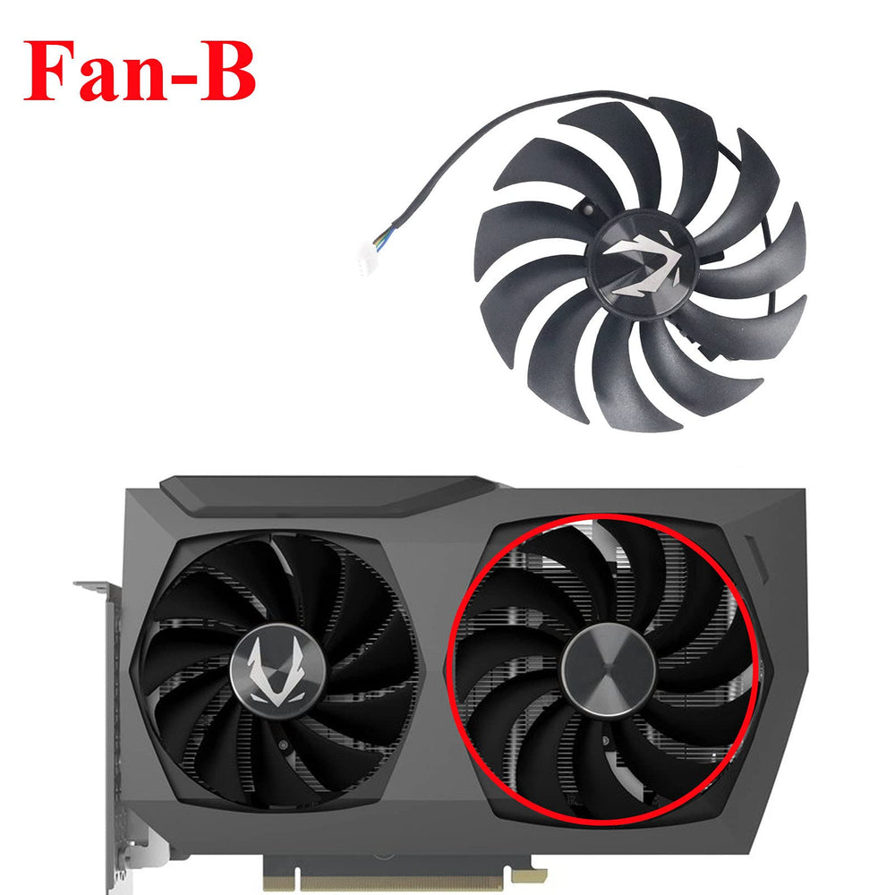 88mm GA92S2U 100mm GAA8S2U RTX3070Ti RTX3070 Ti GPU Cooler for Zotac Gaming RTX 3070 Twin Edge Graphics Card Cooling Fan (Fan-B)