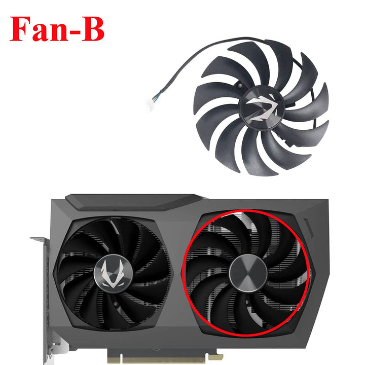 88mm GA92S2U 100mm GAA8S2U RTX3070Ti RTX3070 Ti GPU Cooler for Zotac Gaming RTX 3070 Twin Edge Graphics Card Cooling Fan (Fan-B)