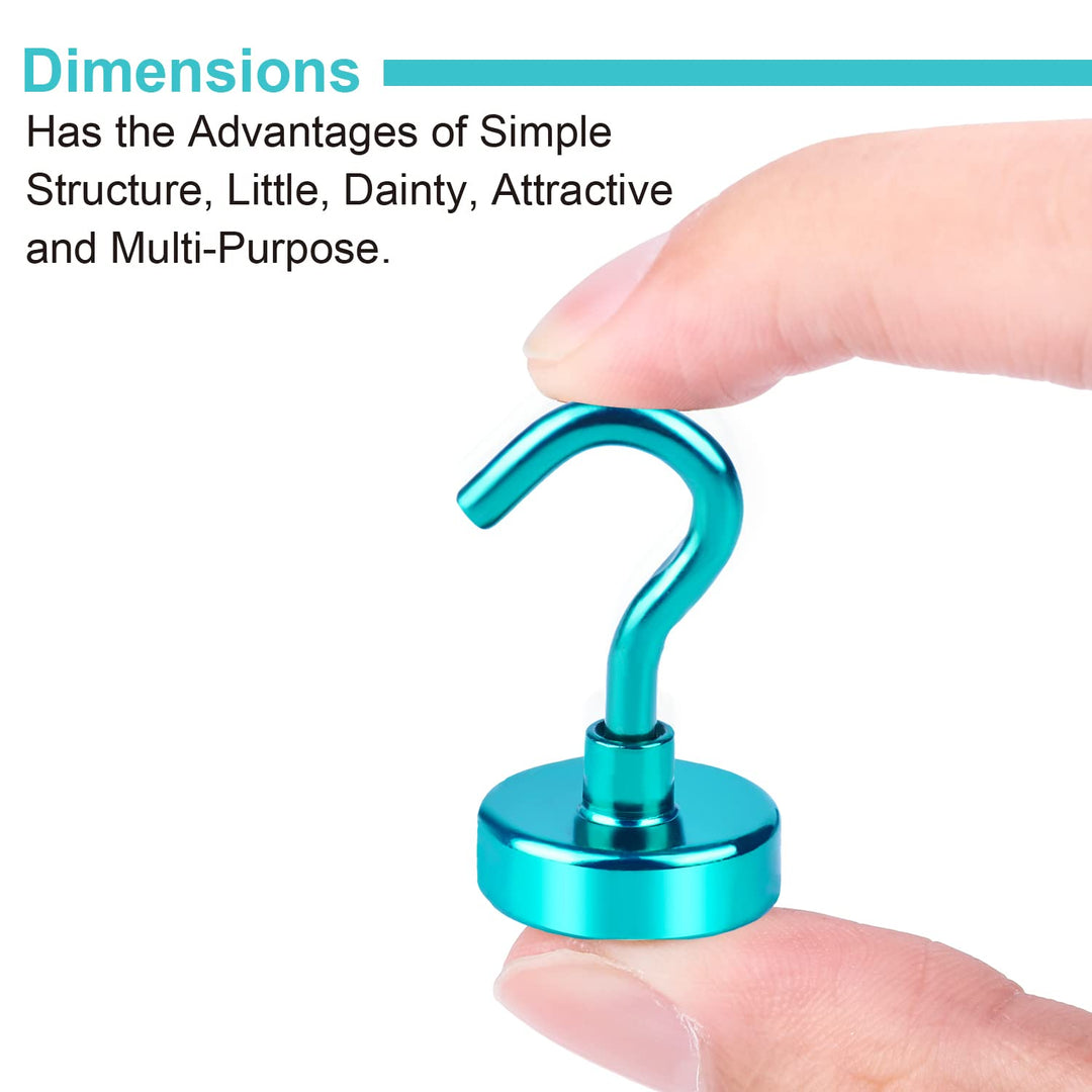 Magnetic Hooks, 30Lbs Strong Heavy Duty Cruise Magnet S-Hooks for Classroom, Fridge, Kitchen etc, (6 Pack-Green)