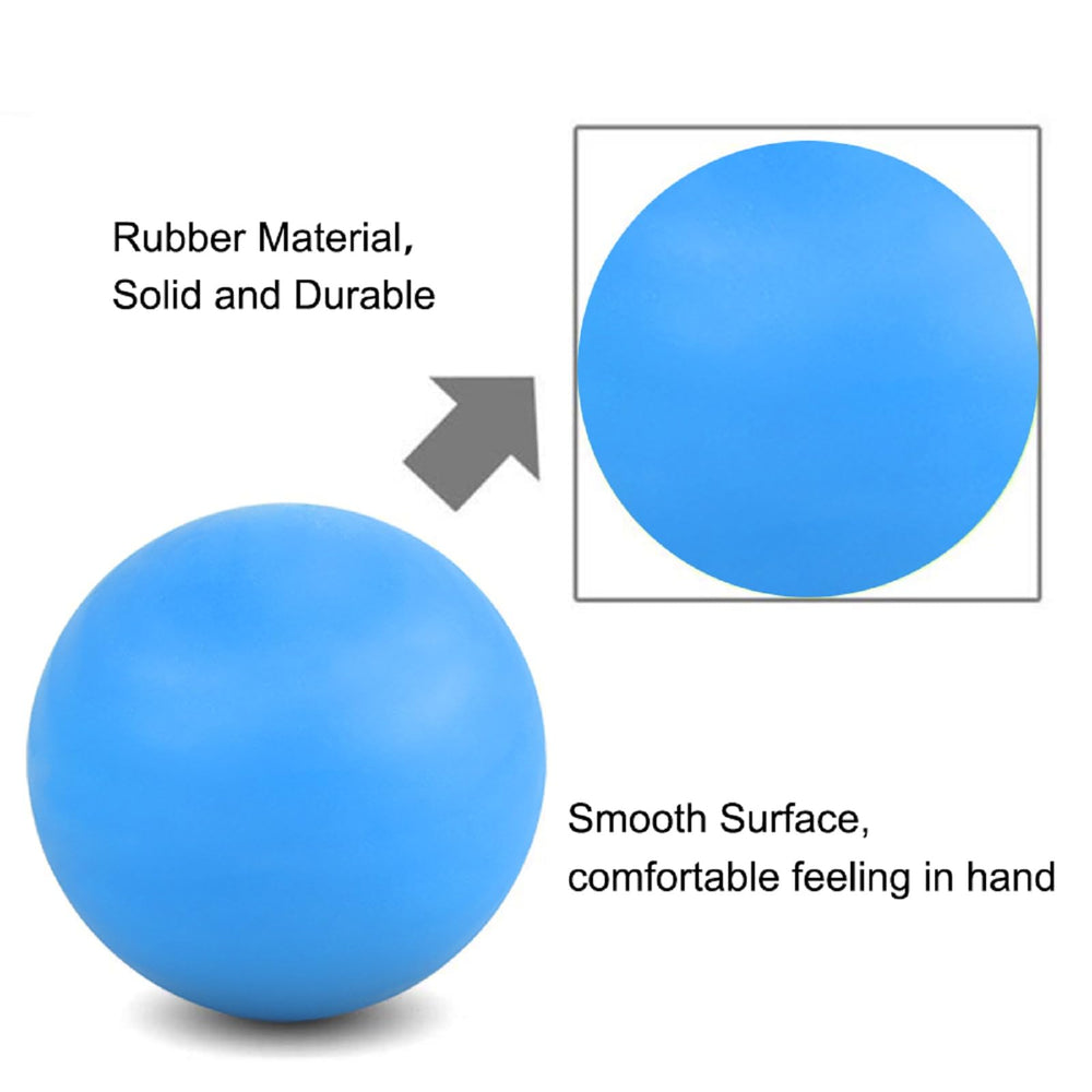 Massage Lacrosse Ball for Myofascial Release, Foot, Back, Trigger Point Treatment Ball, Muscle Knot, Yoga Therapy (Blue)