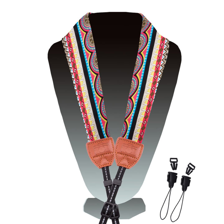 Soft Scarf Camera Neck Shoulder Strap Belt Compatible with All DSLR/SLR/Digital Camera (DC) / Instant Camera Etc, Multicolored