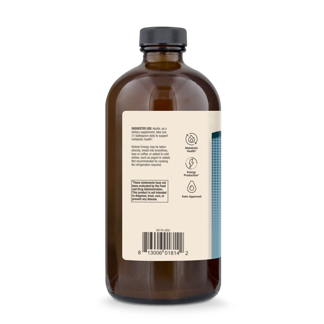 , Pure Power Ketone Energy Caprylic Acid MCT Oil, 16 FL oz (1 PT.) 473 mL, 31 Servings, Non GMO, Soy-Free, Gluten Free