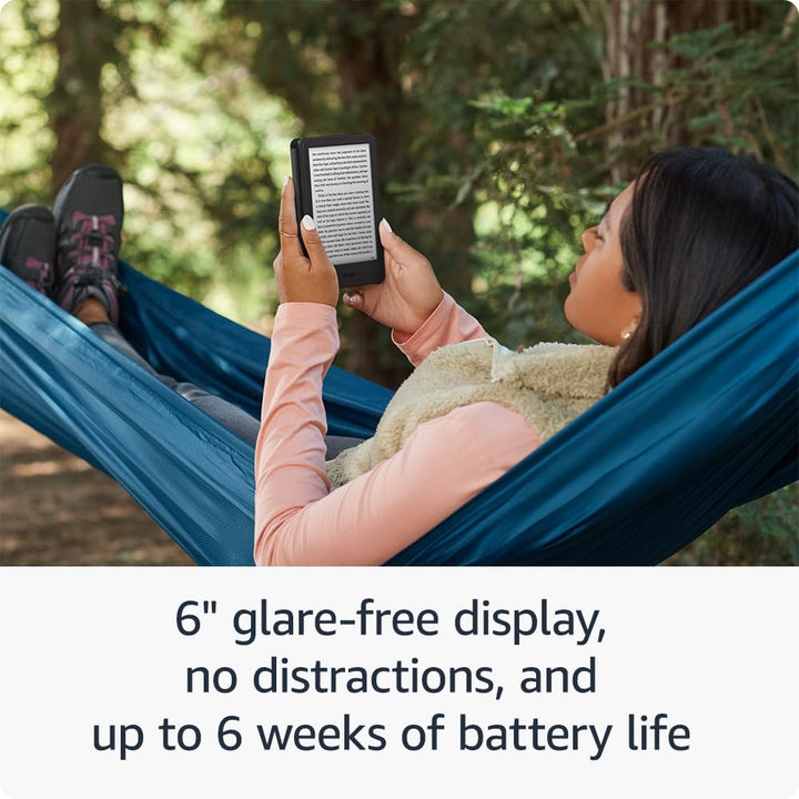 Kindle (16 GB) - Lightest and most compact Kindle, now with faster page turns, and higher contrast ratio, for an enhanced reading experience - Black