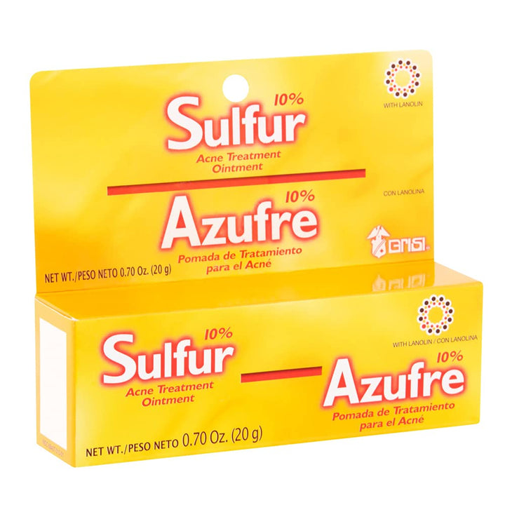 Sulfur 10% Oinment with Lanolin - Pomada de Azufre tratamiento para el Acne
