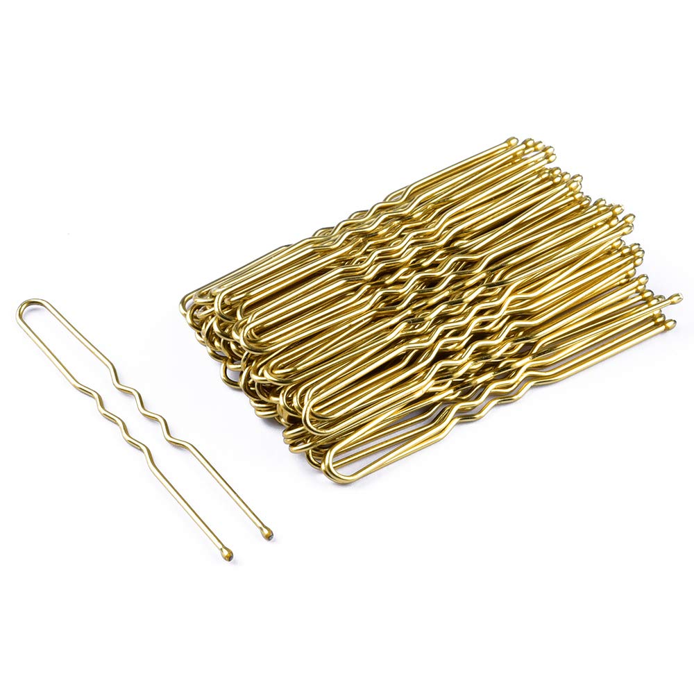 Blonde Bobby Pins, Blonde Hair Pins Bobby Pins Blonde Hair Pins for Buns Ballet Bun Pins for Women Girls with Box-80 count (2.4 inch)