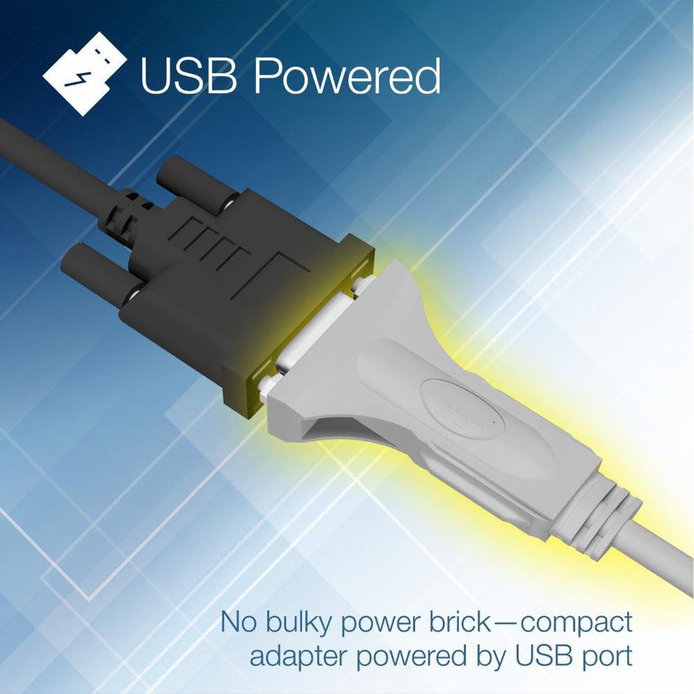 USB to Serial 9-Pin Converter Cable, Connect a RS-232 Serial Device to a USB 2.0 Port, Supports Windows & Mac, USB 1.1, USB 2.0, USB 3.0, 21 Inch Cable Length, Plug & Play, White, TU-S9
