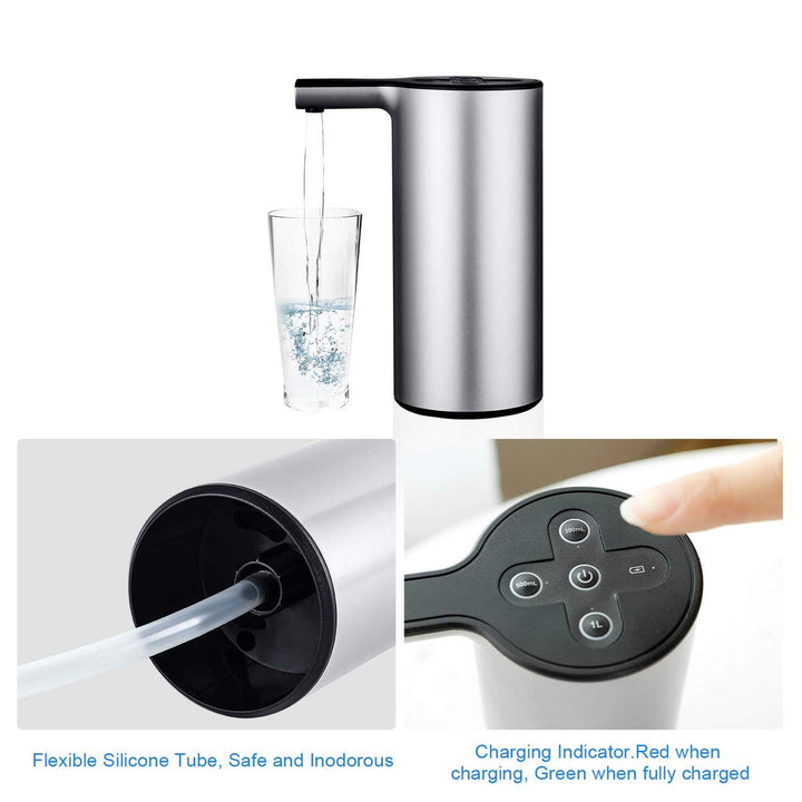 Auto Bottled Water Pump with Volume Control Water Dispenser Rechargeable Gallon Water Bottle Jug Dispenser Pump.