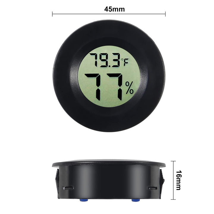 6 PCS Mini Electronic Hygrometer Thermometer Gauge,TPM-10 Digital LCD Monitor Indoor Outdoor Temperature Humidity Meter for Humidors Greenhouse Breeding Container Cellar Baby Rooms, ro