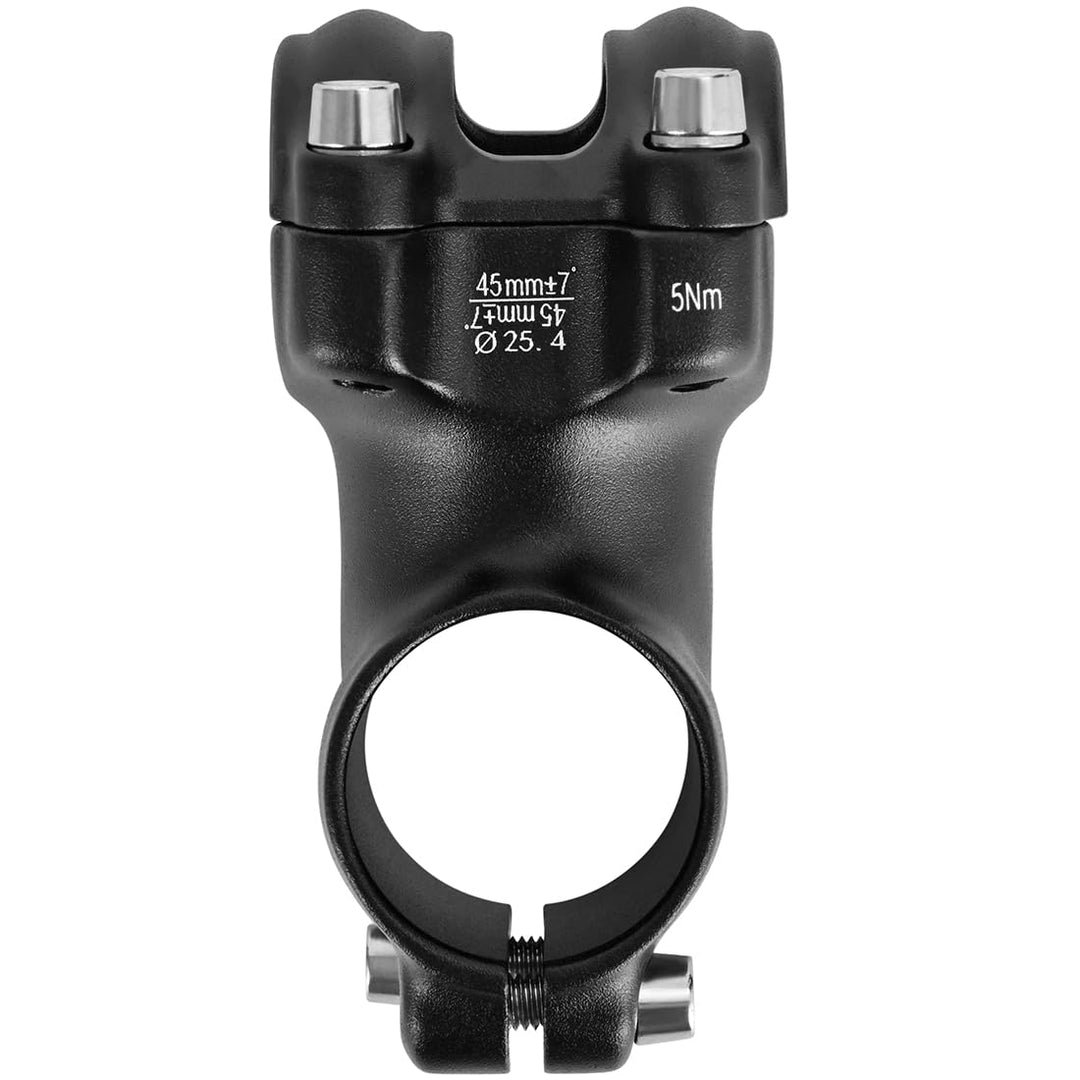 25.4 stem 45mm Short Bike Stem for 1' Handlebar Mountain Bikes, Road Bike, Fixed Gear Bicycle, BMX, MTB