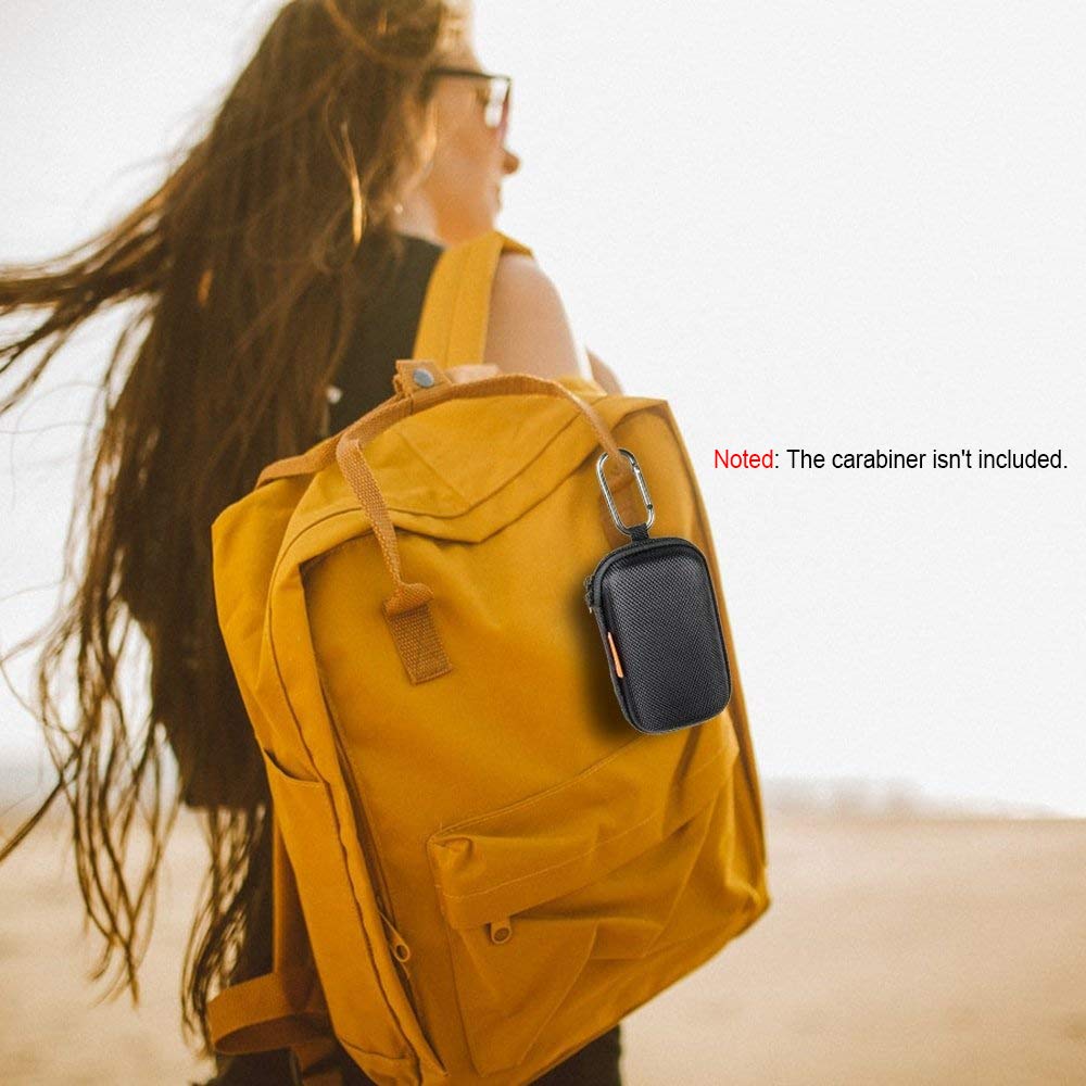 Rectangle Small Hard EVA Case - Portable Protection Earbud Case Zipper Pouch for Headset, Earphone, Flash Drive, Charging Cable, Key - Mesh Inner Pocket Durable Exterior Universal Carrying Bag