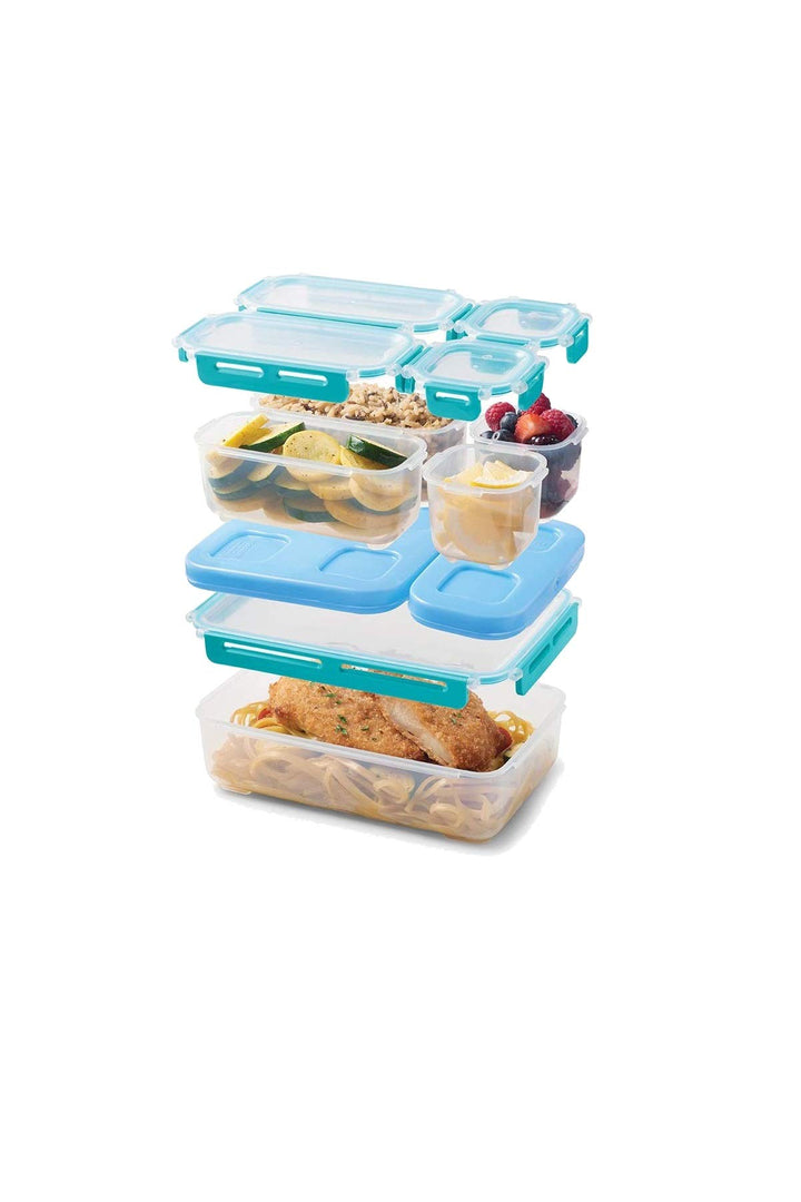 LunchBlox Leak-Proof Entree Lunch Container Kit, Large, Blue