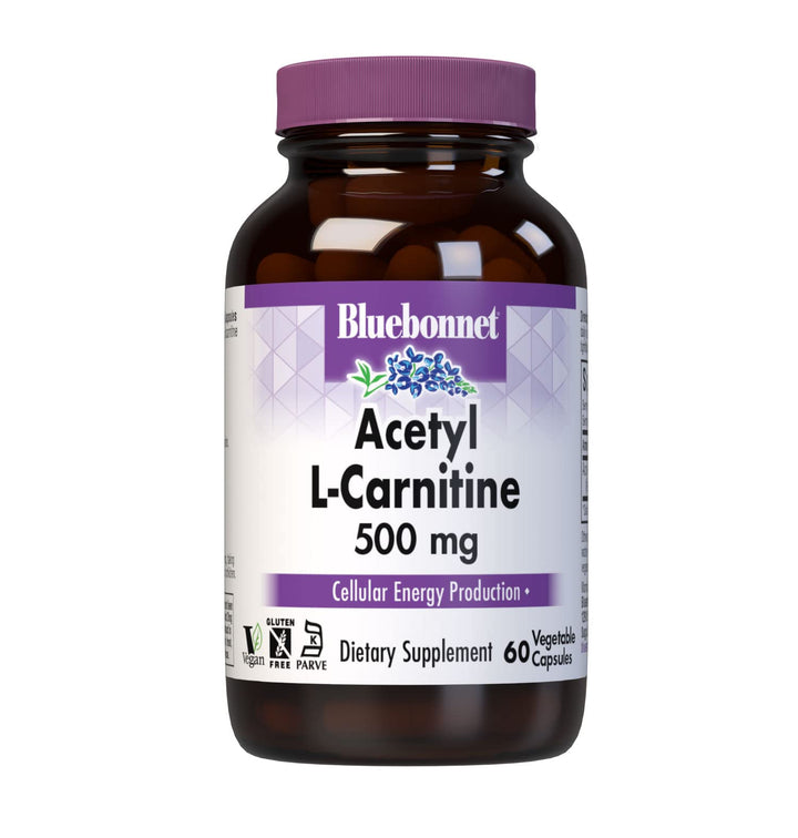 Acetyl L-Carnitine 500 mg Vitamin Capsules, 60 Count