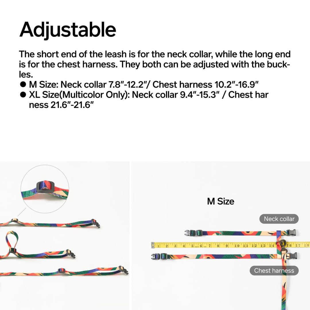 Cat Harness & Leash Set, Cats Escape Proof Adjustable Kitten Harness for Large Small Cats