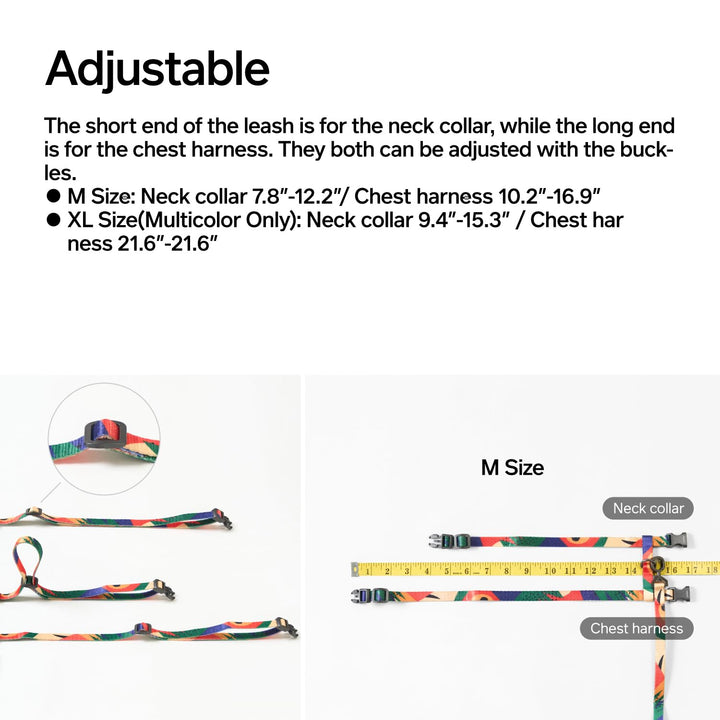 Cat Harness & Leash Set, Cats Escape Proof Adjustable Kitten Harness for Large Small Cats