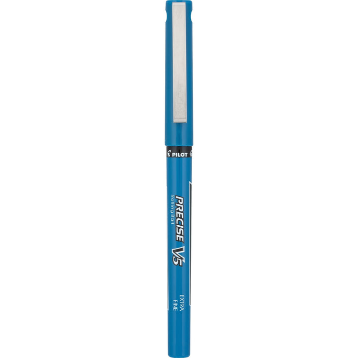 Precise V5 Stick Rolling Ball Pens, Extra Fine Point, Blue Ink, Pack Of 6