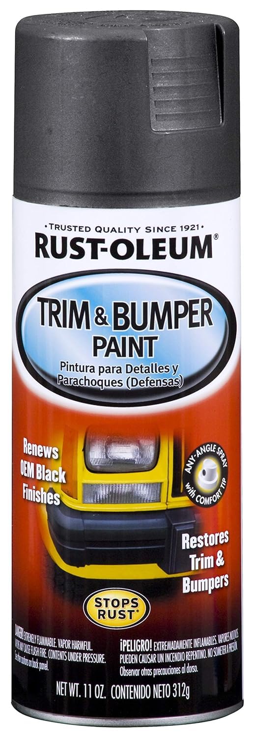 251574 Automotive Trim & Bumper Spray Paint, 11 oz, Black
