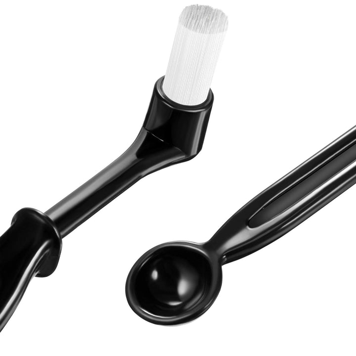 Coffee Machine Brush Cleaner 4 Pieces Coffee Machine Brush with Spoon and 1 Piece 58 mm Stainless Steel Back Flush Insert Metal Blind Filter for Espresso Machine