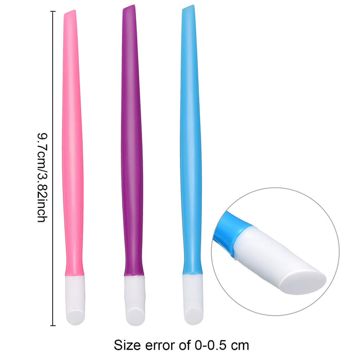 50 Pieces Rubber Nail Cuticle Pusher Plastic Handle Nail Cleaner Nail Tools for Men and Women Christmas Valentine s Day Giving(Classic Colors)