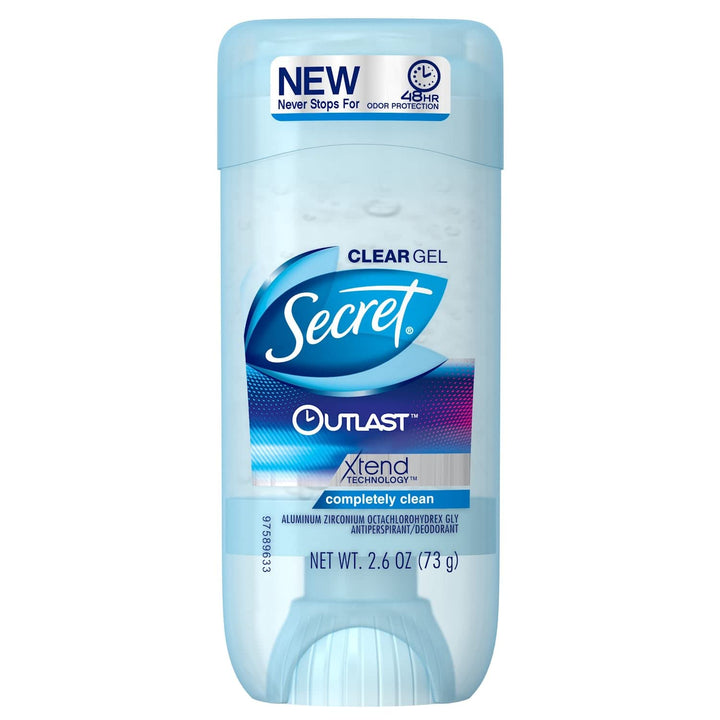 Outlast Antiperspirant and Deodorant Clear Gel, Completely Clean 2.6 Ounce (Pack of 4)