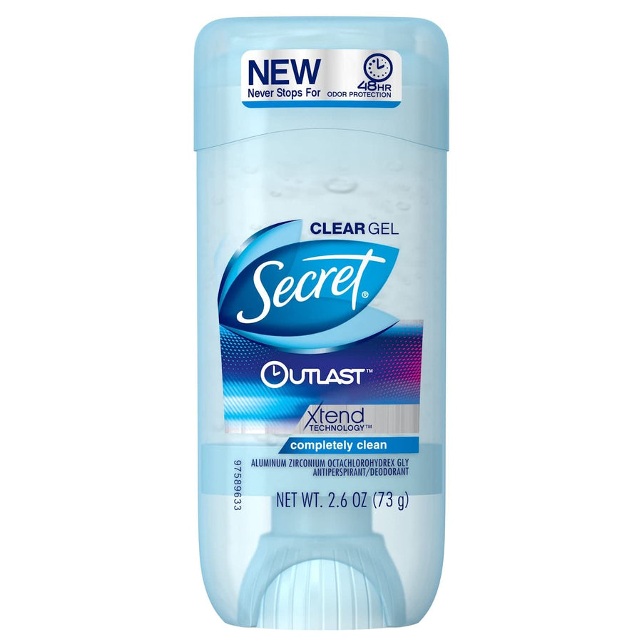 Outlast Antiperspirant and Deodorant Clear Gel, Completely Clean 2.6 Ounce (Pack of 4)