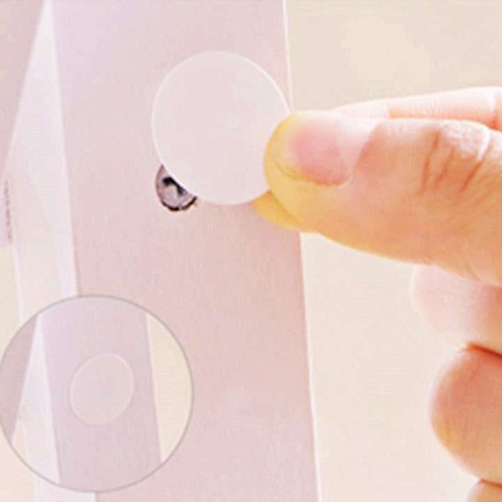 Self-Adhesive Screw Hole Stickers,2-Table 140 in 1 Self-Adhesive Screw Covers Caps Dustproof Sticker 12mm White