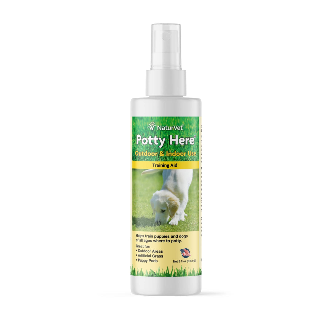 – Potty Here Training Aid Spray | Attractive Scent Helps Train Puppies & Dogs Where to Potty | Formulated for Indoor & Outdoor Use | 8 oz