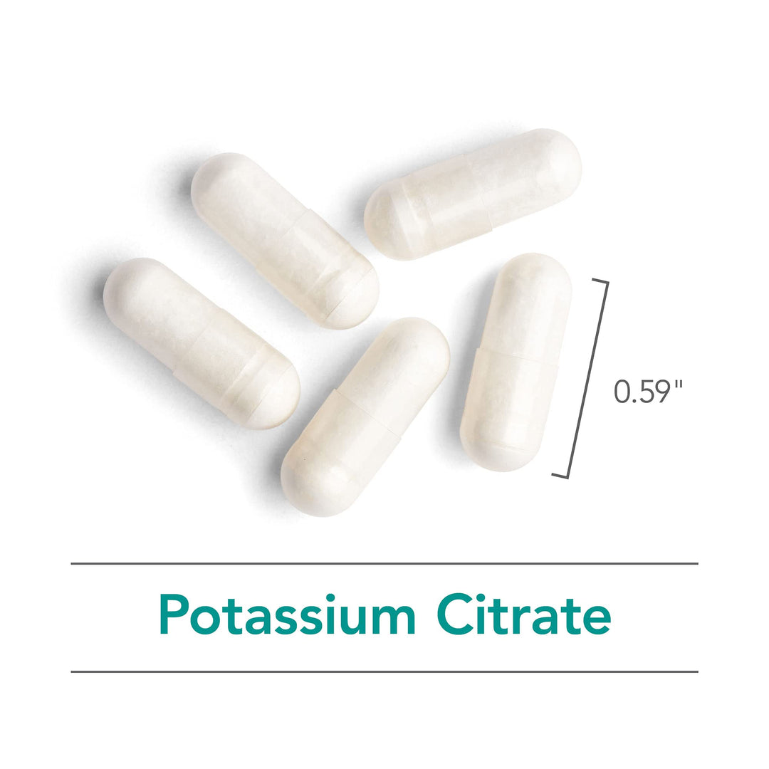 Potassium Citrate - for Men & Women, Organic, Pure, Well-Absorbed, 99mg Supplement, Vegetarian Capsules - 120 Count