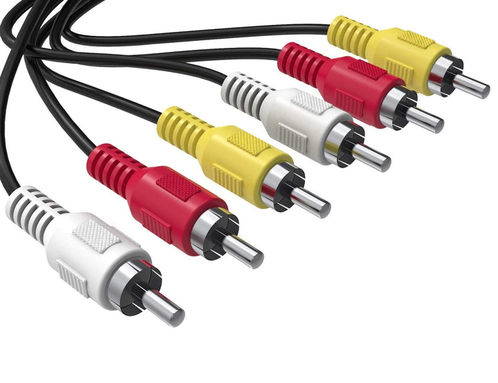 RCA Splitter, 3-Feet 3 RCA Female Jack to 6 RCA Male Plug Composite Video AV Cables Splitter Adapter Output Cables Cord