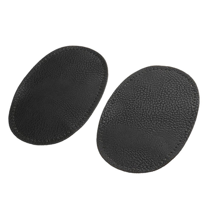 2 Pieces Pu Leather Patch Sew on Patches Repir Elbow Knee for Clothes Clothing Accessories - Black