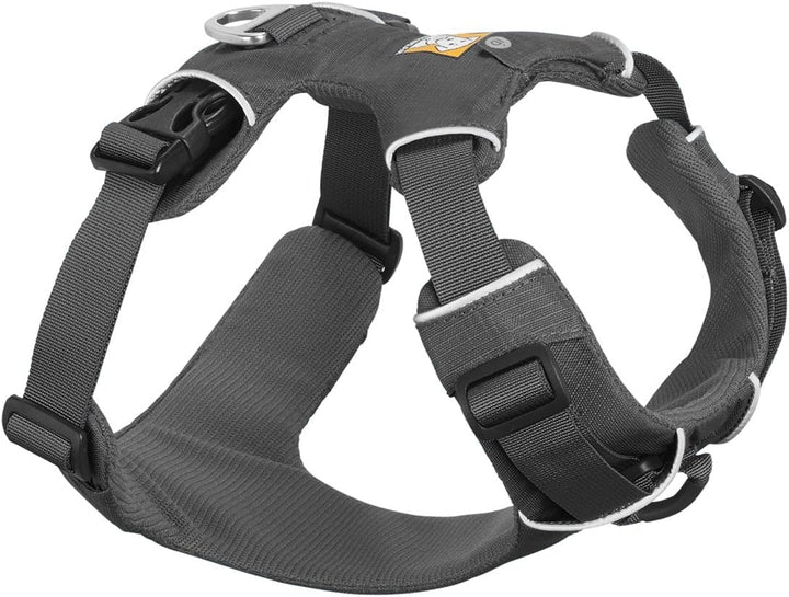 , Front Range Dog Harness, Reflective Soft Padded Everyday Harness with Dual Leash Clips, Adjustable and Lightweight Fit for Training or Walking for All Dogs, Twilight Gray, Medium