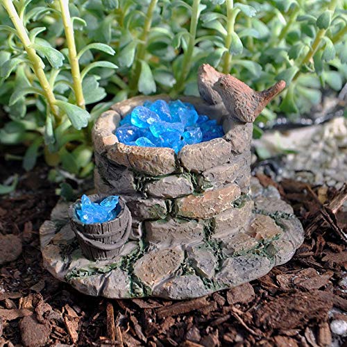 Miniature Fairy Garden Birds at Wishing Well