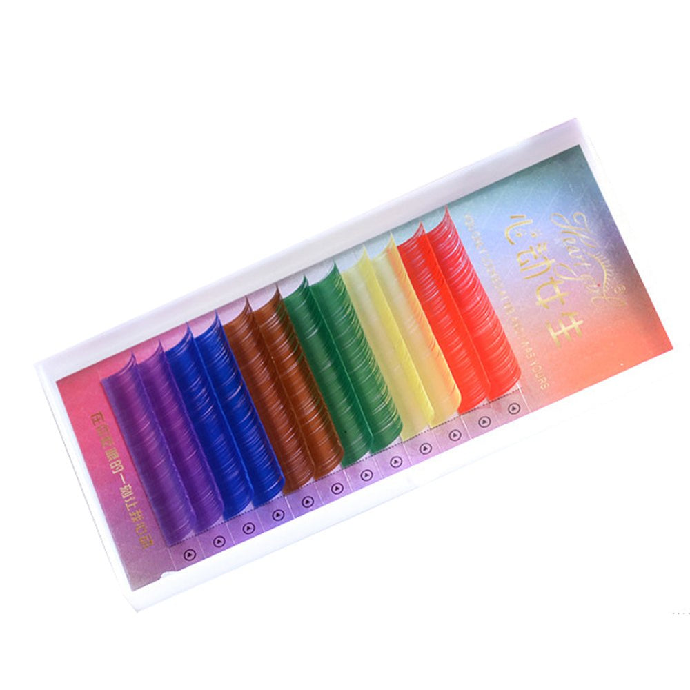Scala Eyelash Extensions Individual Mink Eyelash C Curl Thickness 0.15mm Length 6 Colors Mink False Lashes Assort Mixed In One Tray (10mm)