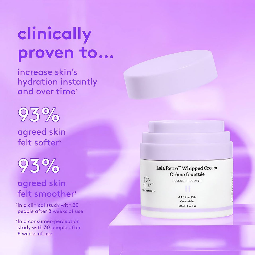 Lala Retro Whipped Cream. Replenishing Moisturizer for Skin Protection and Rejuvenation. 50 Milliliters.