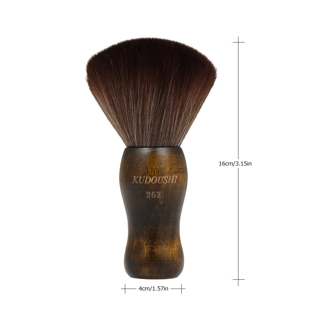 Large Hair Cutting Neck Duster Brush Professional Barber Natural Fiber Wooden Handle Cutting Kits