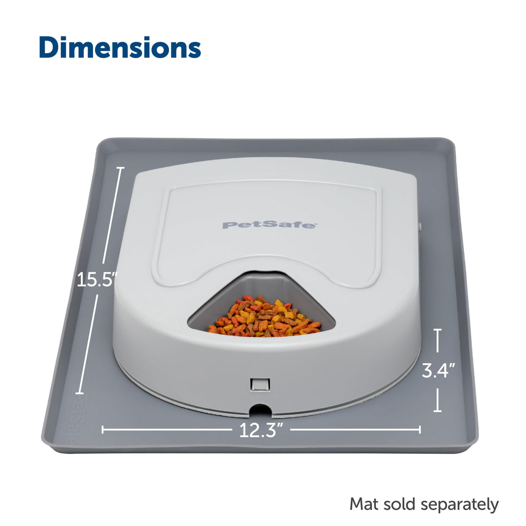Automatic Dog Feeder, 5 Meals, 40 oz Capacity, Plastic, for Dry Food, Multiple Pets